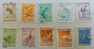 Sestava známek - Sahara - divoká fauna