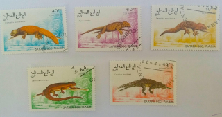 Sestava známek - Sahara - ještěři