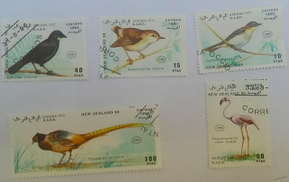 Sestava známek - Sahara - ptáci