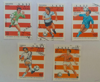 Sestava známek - Sahara - fotbal