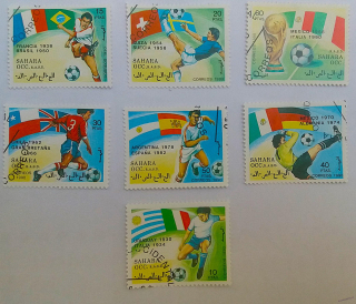 Sestava známek - Sahara - fotbal
