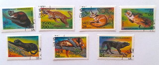 Sestava známek Madagasikara - divoká fauna - ražené