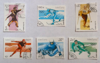 Sestava známek - Postes Lao - sport