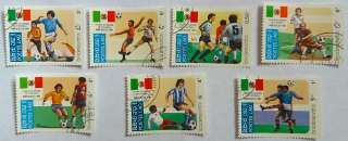 Sestava známek - Postes Lao - fotbal