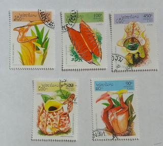 Sestava známek - Postes Lao - flóra