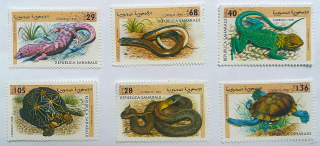 Sestava známek - Sahara - plazi - čisté