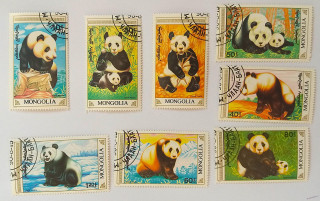 Sestava známek - Mongolia - pandy