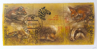 Sestava známek - CCCP - divoká fauna