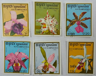 Sestava známek - R.P.Kampuchea - flóra