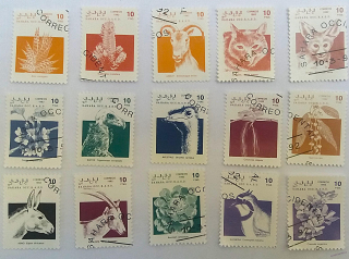 Sestava známek - Sahara - fauna, flóra
