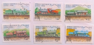 Sestava známek - Somali - vlaky