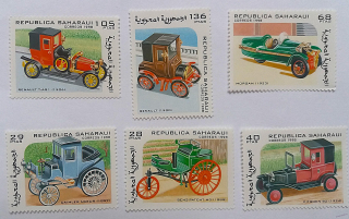 Sestava známek - Sahara - auta - čisté