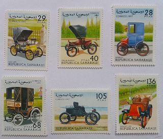 Sestava známek - Sahara - kočáry - čisté