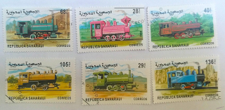 Sestava známek - Sahara - vlaky