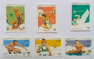 Sestava známek - Sahara - letní olympiáda - čisté