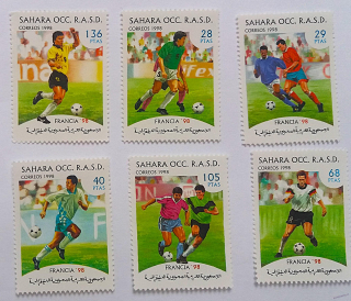 Sestava známek - Sahara - fotbal - čisté