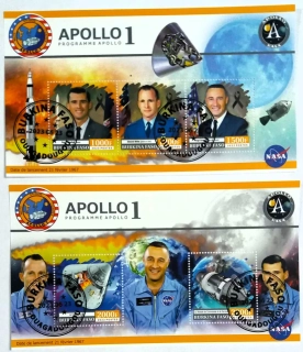 Sada aršíků Burkina Faso - kosmos, Apollo 1