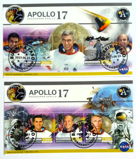 Sada aršíků Burkina Faso - kosmos, Apollo 17