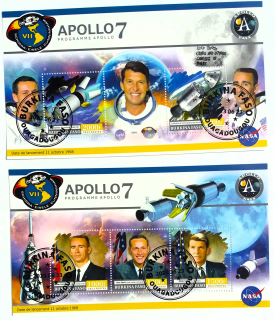 Sada aršíků Burkina Faso - kosmos, Apollo 7