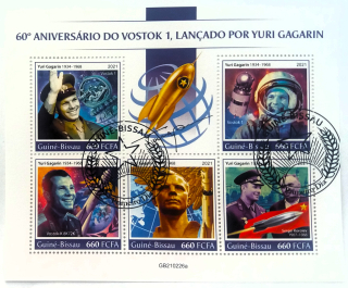 Aršík Guiné-Bissau - kosmos, Gagarin