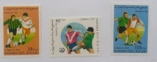 Sestava známek - Sahara - fotbal - čisté