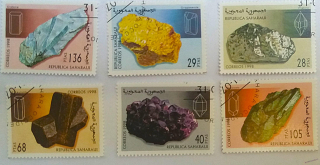Sestava známek - Sahara - minerály