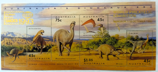 Aršík Australia - dinosauři, přetisk WPE Bangkok