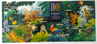 Aršík Austrálie - divoká zvířata, přetisk Stamp,coin show Sydney