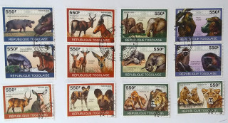 Sestava známek - Togolaise - divoká fauna